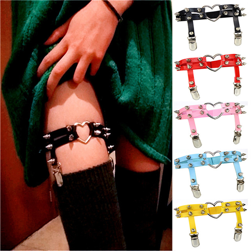 Body Jewelry For You - 1Pcs Women Punk Goth Heart PU