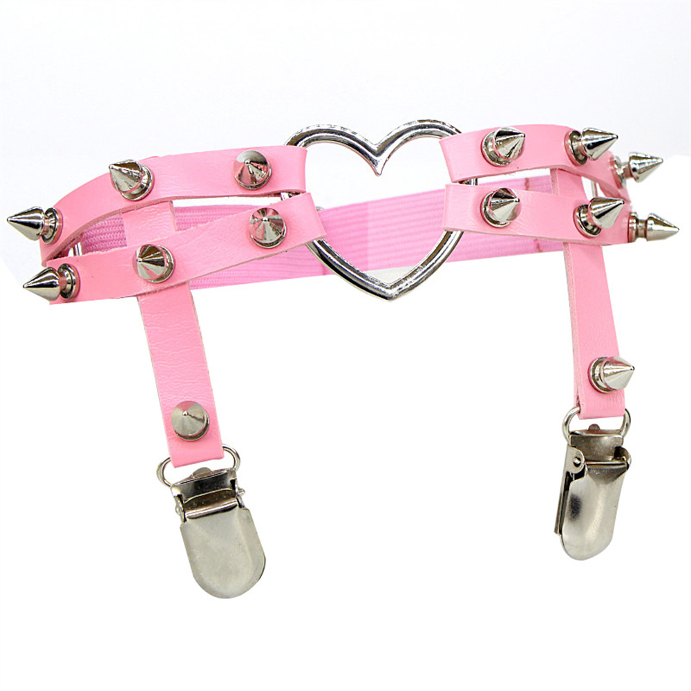 1Pcs Women Punk Goth Heart PU  - Body Jewelry For You recension och pris