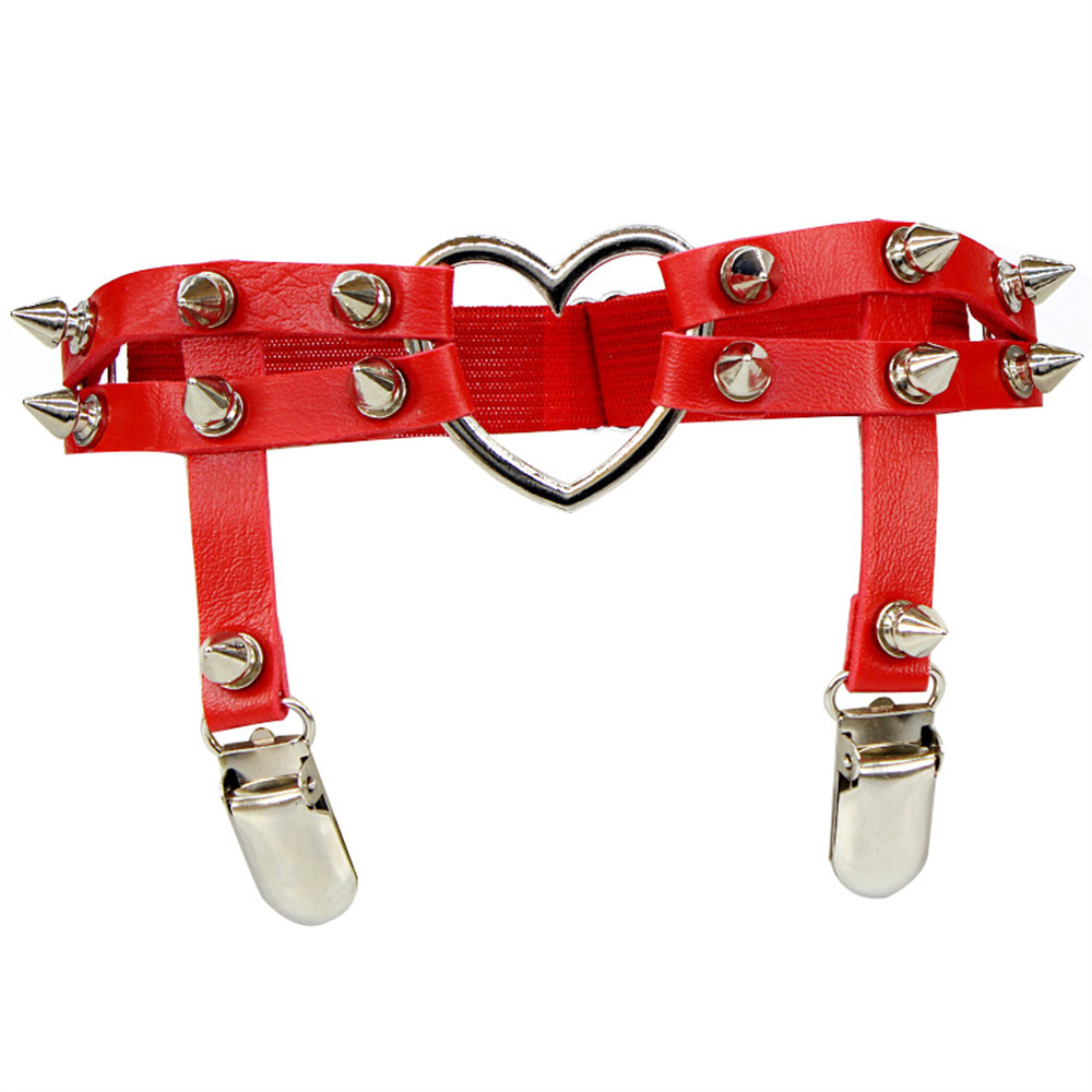 1Pcs Women Punk Goth Heart PU  - Body Jewelry For You recension och pris