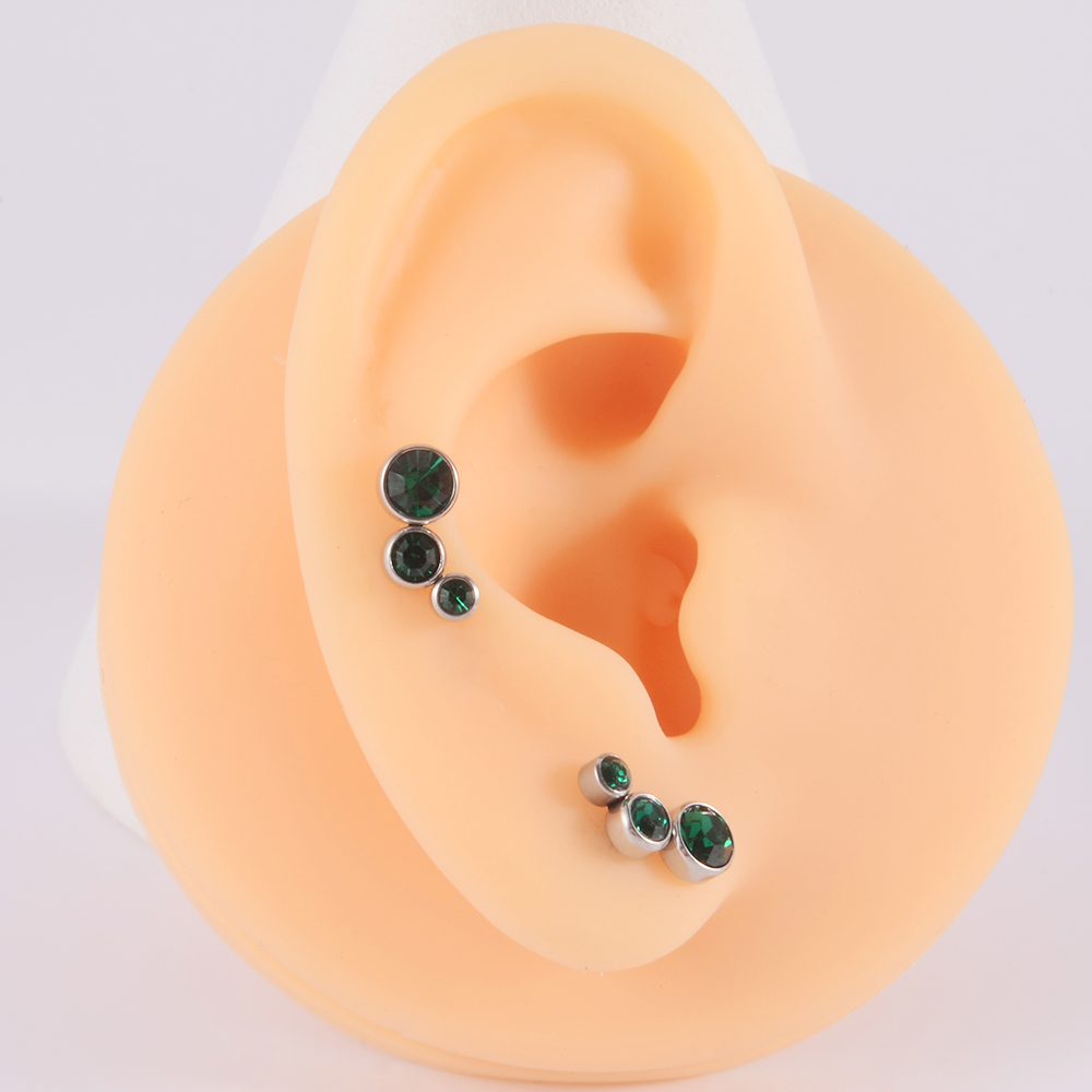 2PCS 361 Surgical Steel Crysta - Body Jewelry Surgical Steel recension och pris
