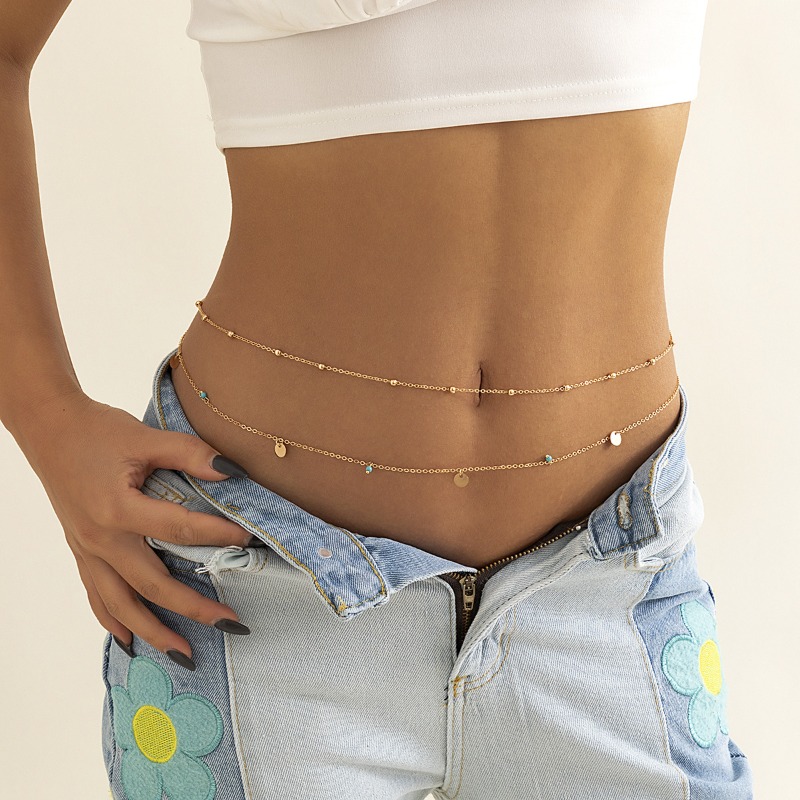 Women Dainty Layered Waist Cha - Body Jewelry For You recension och pris